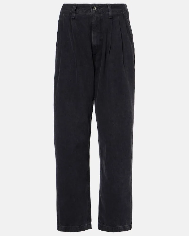 AGOLDE Jeans Slater a vita alta e gamba larga Nero