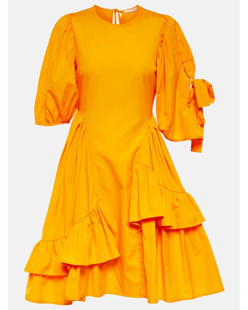 Cecilie Bahnsen Miniabito in cotone Arancione