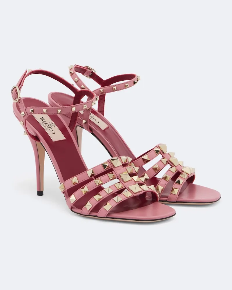 Valentino Garavani Sandali Rockstud in pelle Rosa