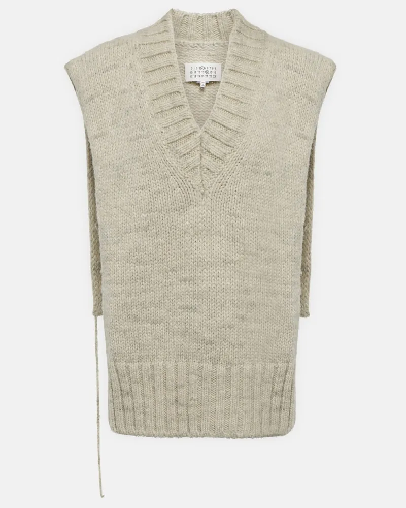 Maison Margiela Gilet in alpaca, cotone e lana Verde