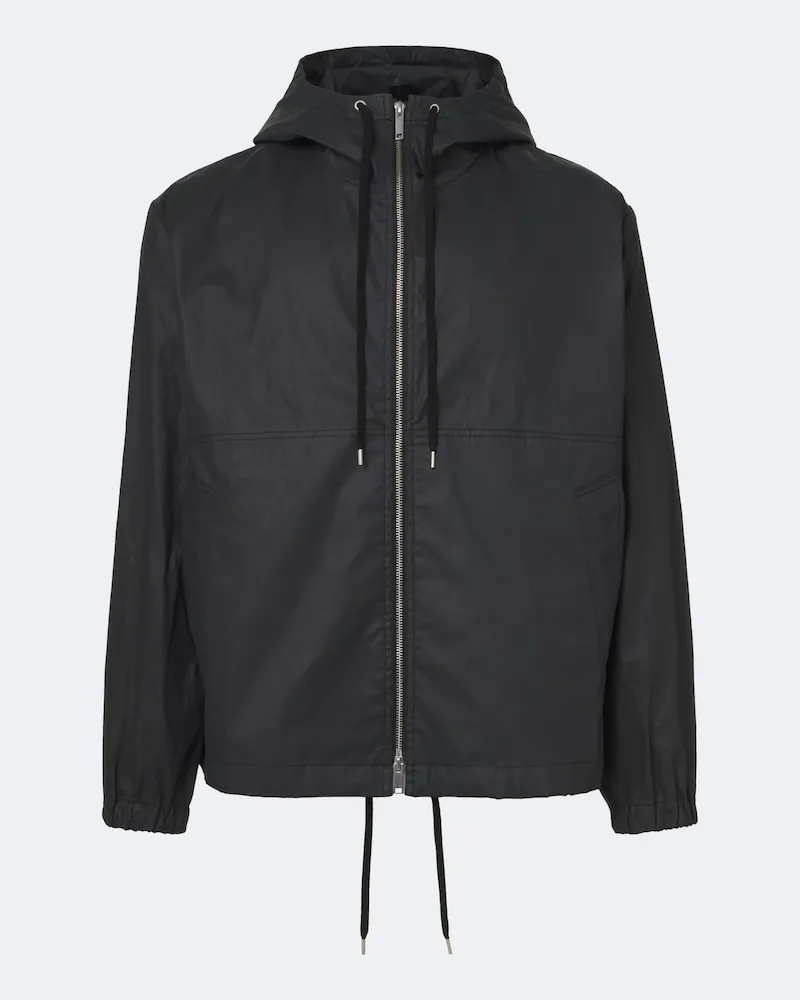 Studio Nicholson Giacca in cotone con cappuccio Nero