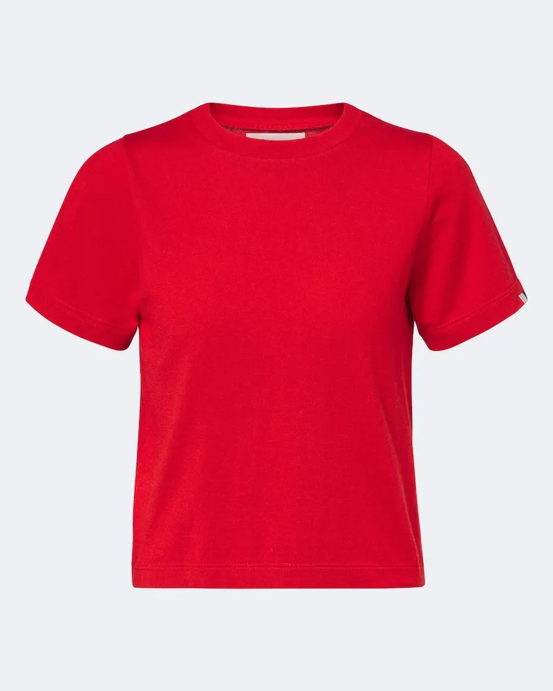 extreme cashmere T-shirt N°267 Tina in cotone e cashmere Rosso