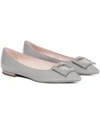 Roger Vivier Ballerine Gommettine Ball in vernice Grigio