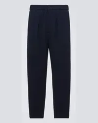 Giorgio Armani Pantaloni regular in misto lana Blu