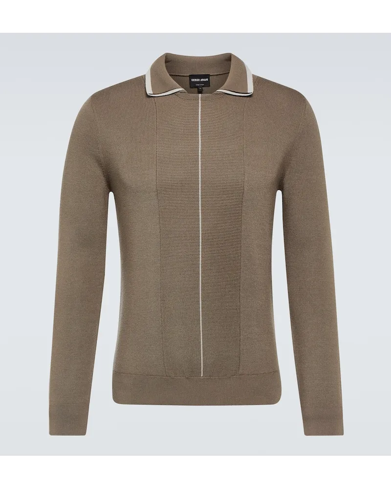 Giorgio Armani Polo in lana Marrone