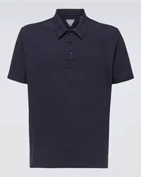 Bottega Veneta Polo in piqué di cotone Blu