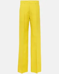 Valentino Garavani Pantaloni regular in Crepe Couture Giallo