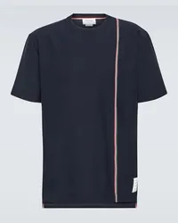 Thom Browne T-shirt in jersey di cotone Blu