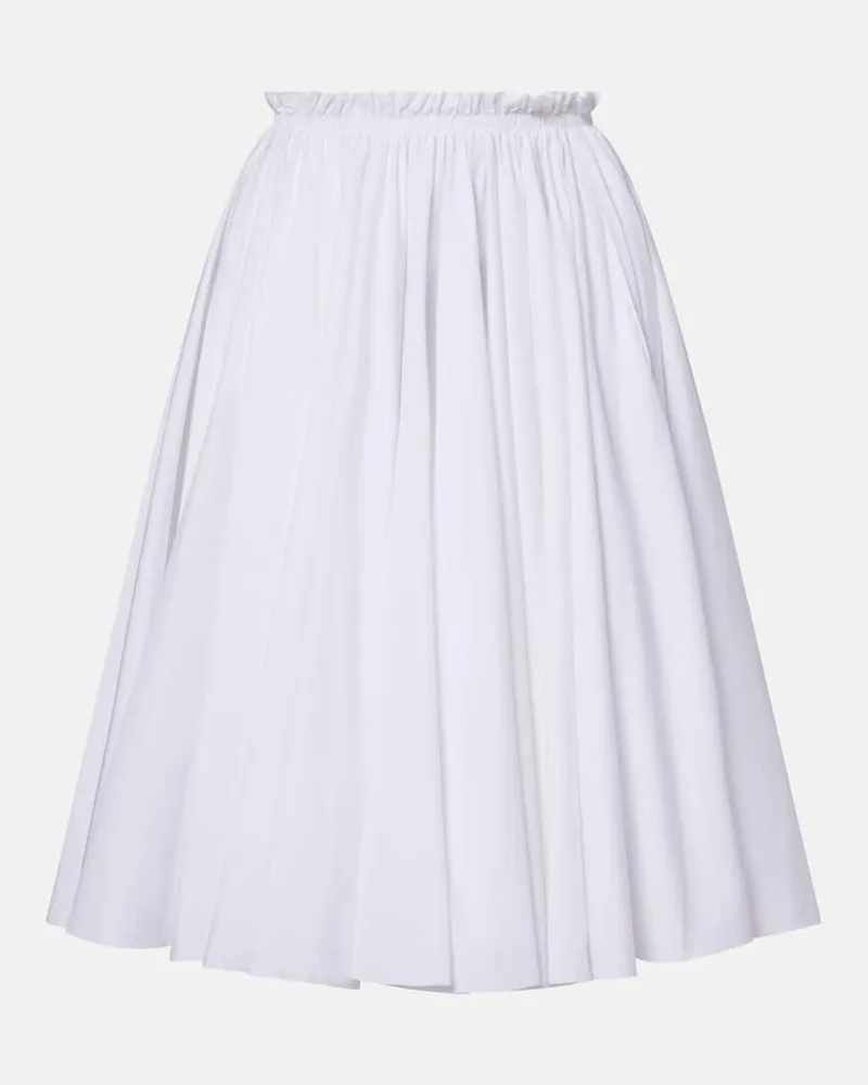 AMI Paris Gonna midi Corolla in cotone Bianco