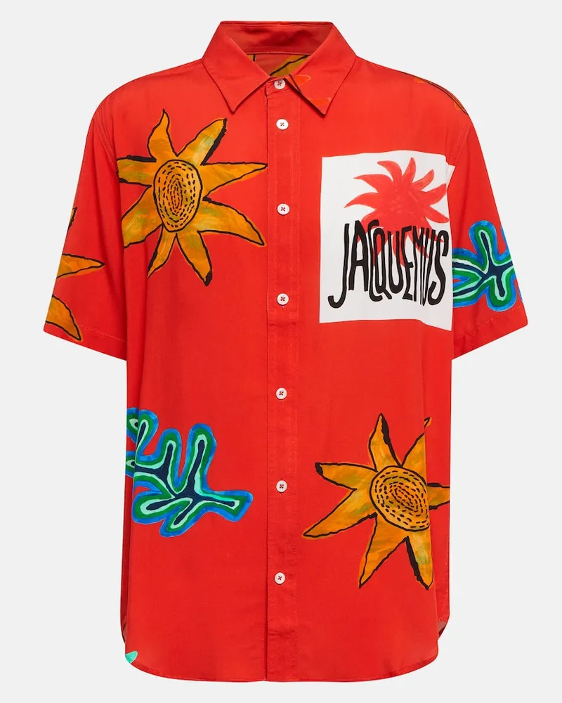 Jacquemus Camicia da bowling La Chemise Melo Rosso