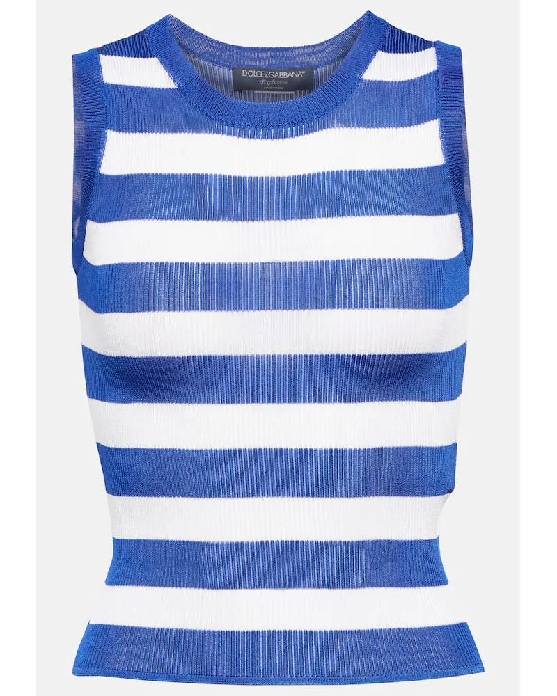 Dolce & Gabbana Tank top Portofino a righe Blu