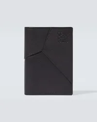 Loewe Portacarte Puzzle in pelle Nero