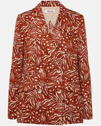 Diane von Furstenberg Blazer Madison in jacquard Rosso