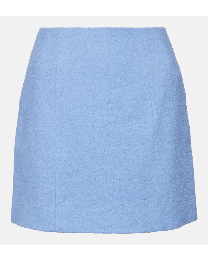 Patou Minigonna in misto cotone e lino Blu