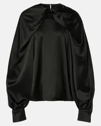 Max Mara Top Key in seta Nero