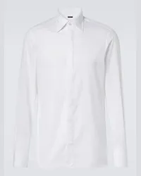 Rubinacci Camicia da smoking in cotone Bianco