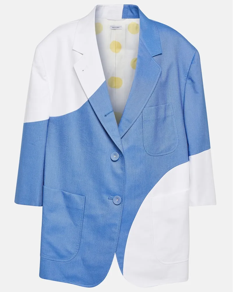 Thom Browne Blazer oversize in cotone a pois Multicolore