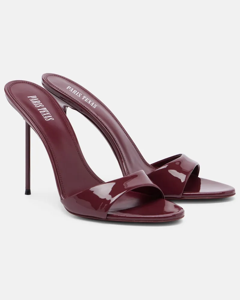 Paris Texas Mules Lidia in vernice Borgogna