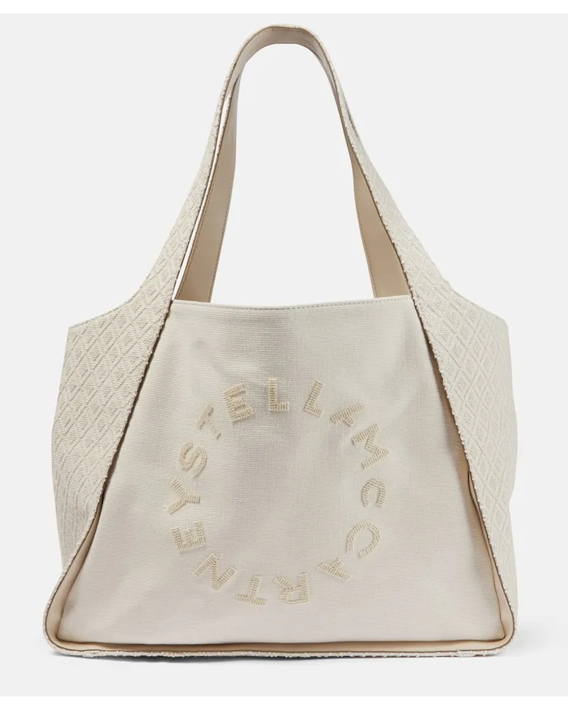 Stella McCartney Borsa con ricamo Beige