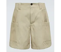 Shorts cargo in twill di cotone