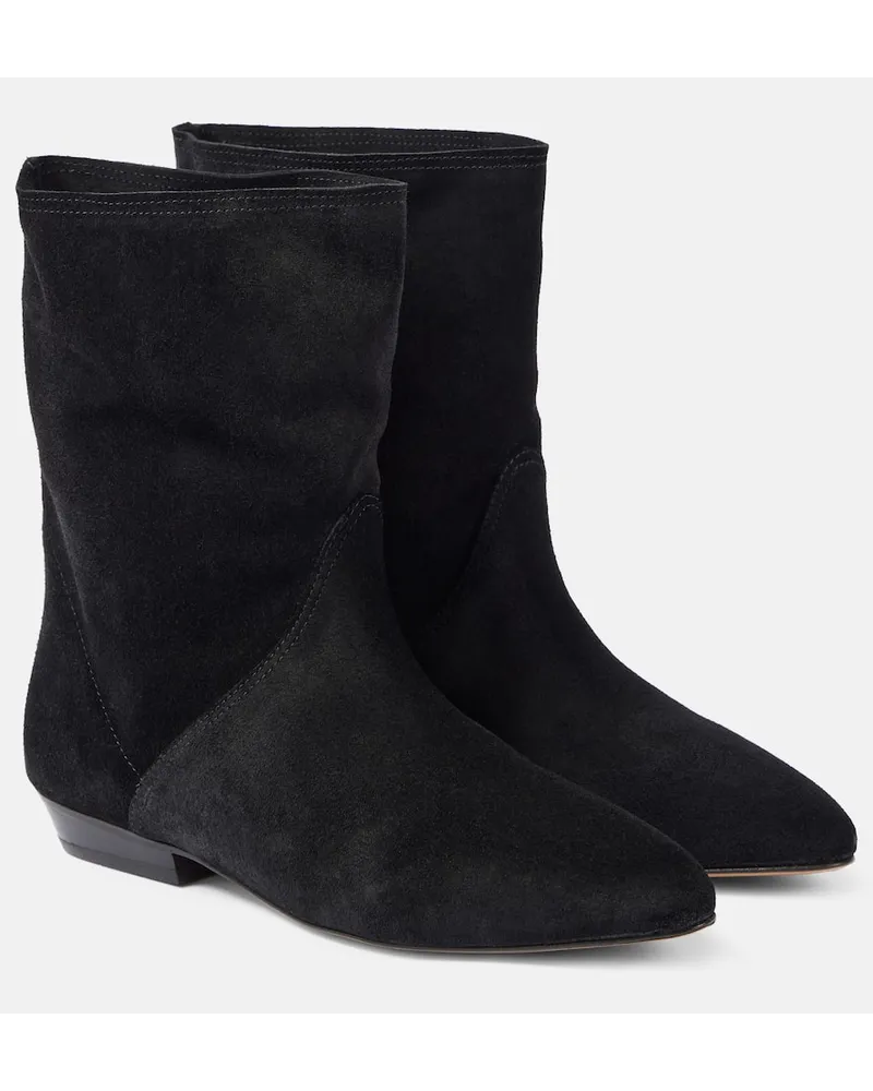 Isabel Marant Stivaletti Slaine in suede Nero