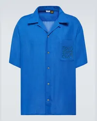 Loewe Paula's Ibiza - Camicia Anagram in lino Blu