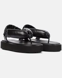 Miu Miu Sandali infradito in pelle Nero