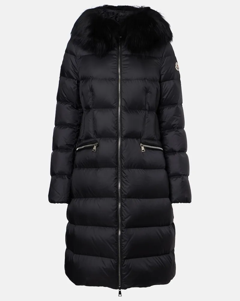 Moncler Piumino Boedic con shearling Nero