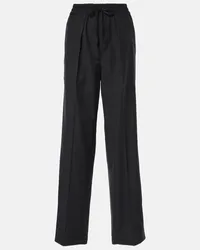 Isabel Marant Pantaloni regular Liska in misto lana Nero