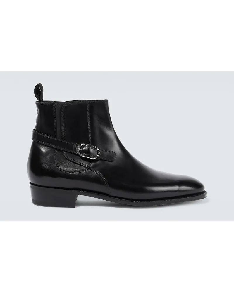 John Lobb Stivaletti Chelsea Masons in pelle Nero