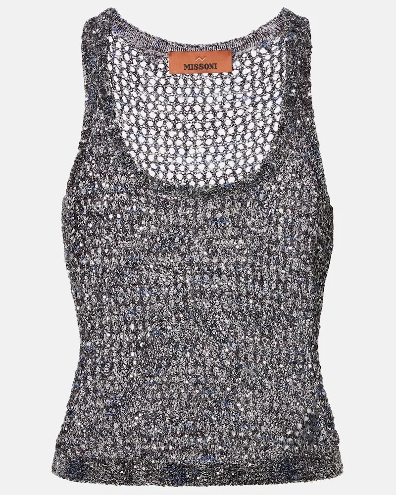 Missoni Top in maglia con paillettes Nero