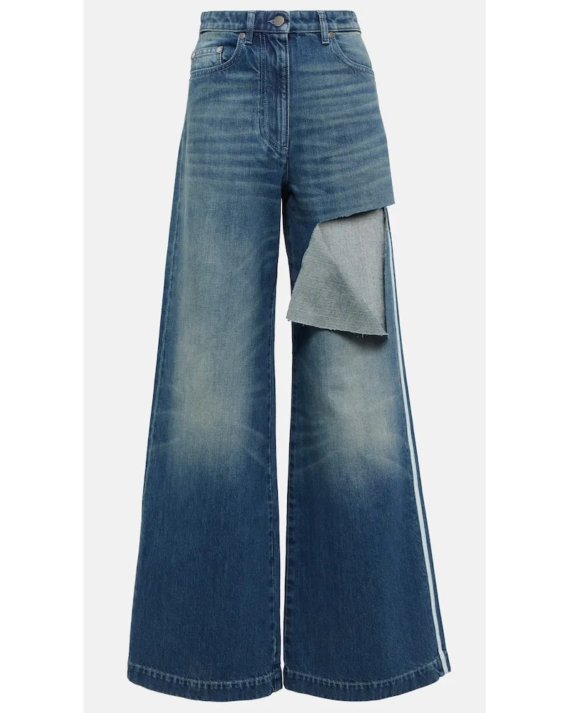 Peter Do Jeans a gamba larga con cut-out Blu