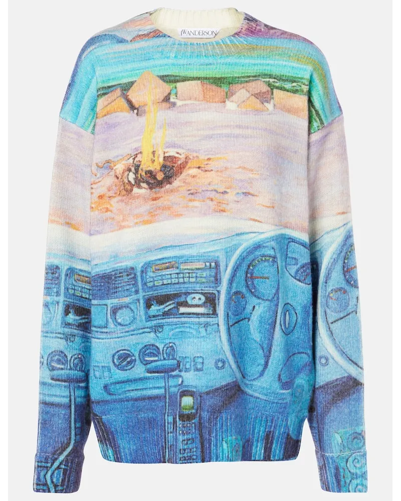 J.W.Anderson Pullover in misto lana con stampa Multicolore