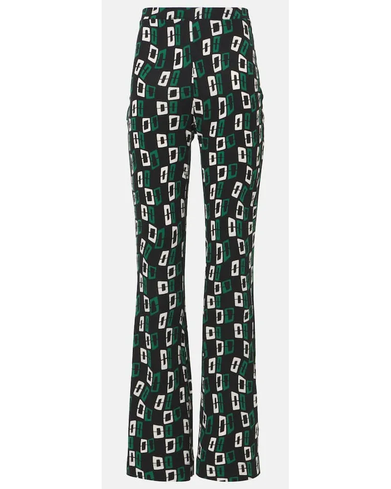 Diane von Furstenberg Pantaloni flared Brooklyn in jersey Nero
