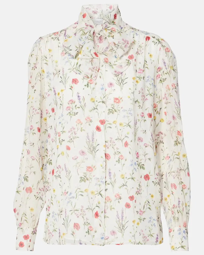 Giambattista Valli Blusa in seta con stampa Multicolore