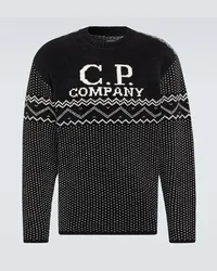 C.P. Company Pullover in ciniglia di cotone jacquard Nero