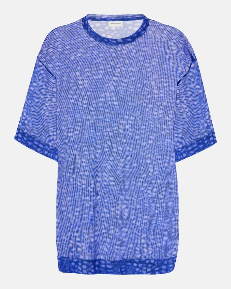 Dries van Noten Top con stampa Viola
