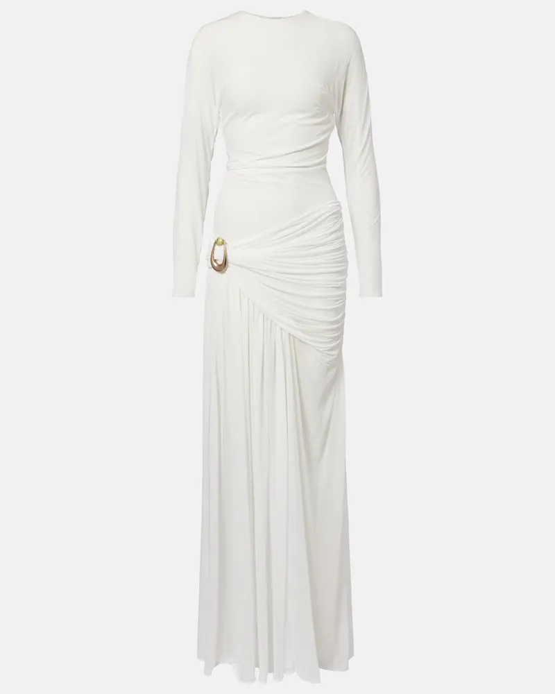 Christopher Esber Abito lungo Stone Pin in jersey Bianco