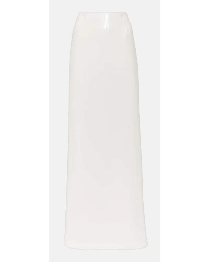 GALVAN Bridal - Gonna lunga Beating Heart con paillettes Bianco