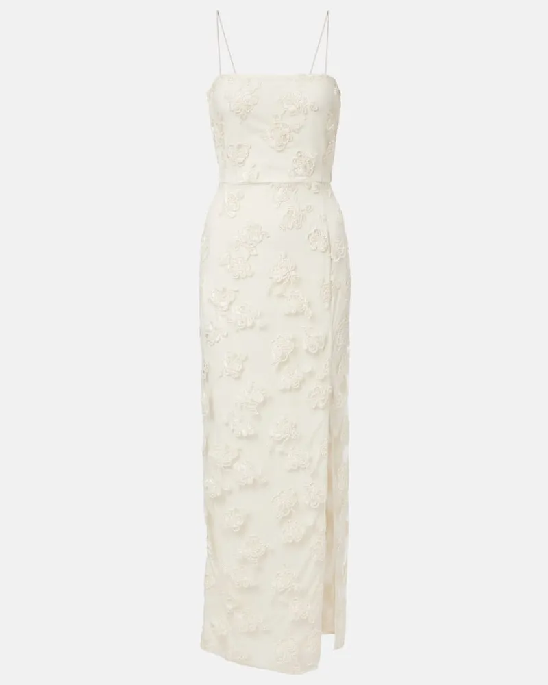 ROTATE Birger Christensen Sposa - Abito bustier con perline Bianco