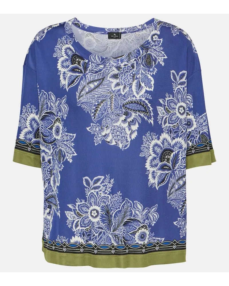 Etro Top con stampa Blu