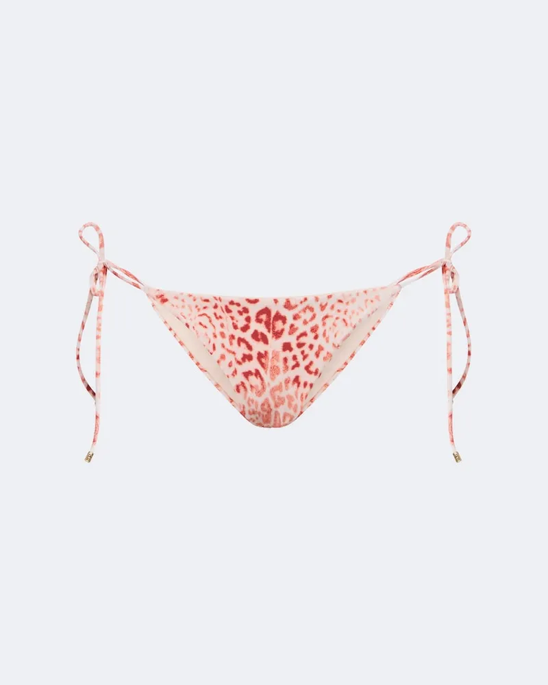 Roberto Cavalli Slip bikini con stampa leopardata Rosa
