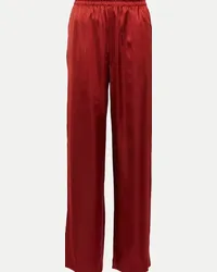 Vince Pantaloni regular in raso Rosso