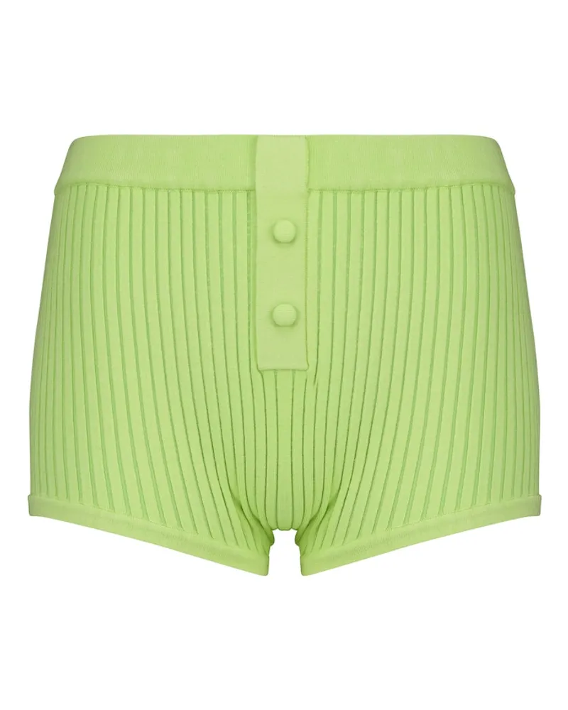 Live The Process Shorts in maglia a coste Verde