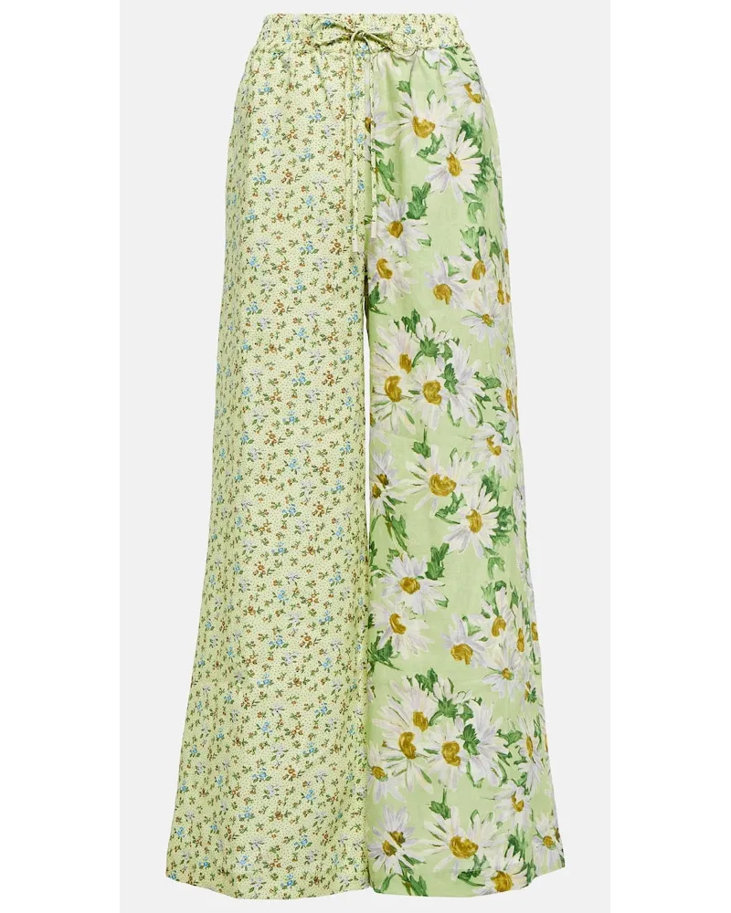 ALEMAIS AlÃ©mais Pantaloni in lino a gamba larga Verde