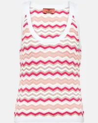 Missoni Tank top in misto cotone a zig-zag Multicolore