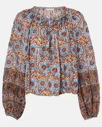 Ulla Johnson Blusa Silva in misto cotone con stampa Multicolore