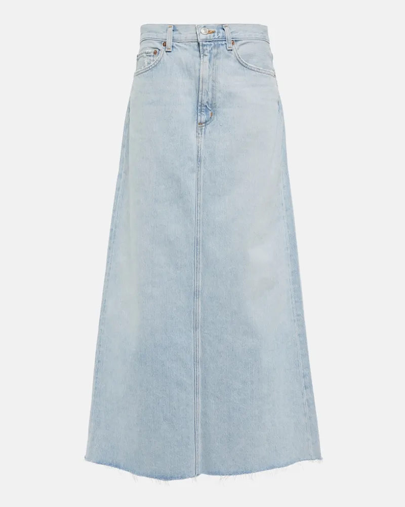 AGOLDE Gonna lunga Hilla in denim Blu