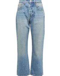 Victoria Beckham Jeans cropped a vita alta Blu