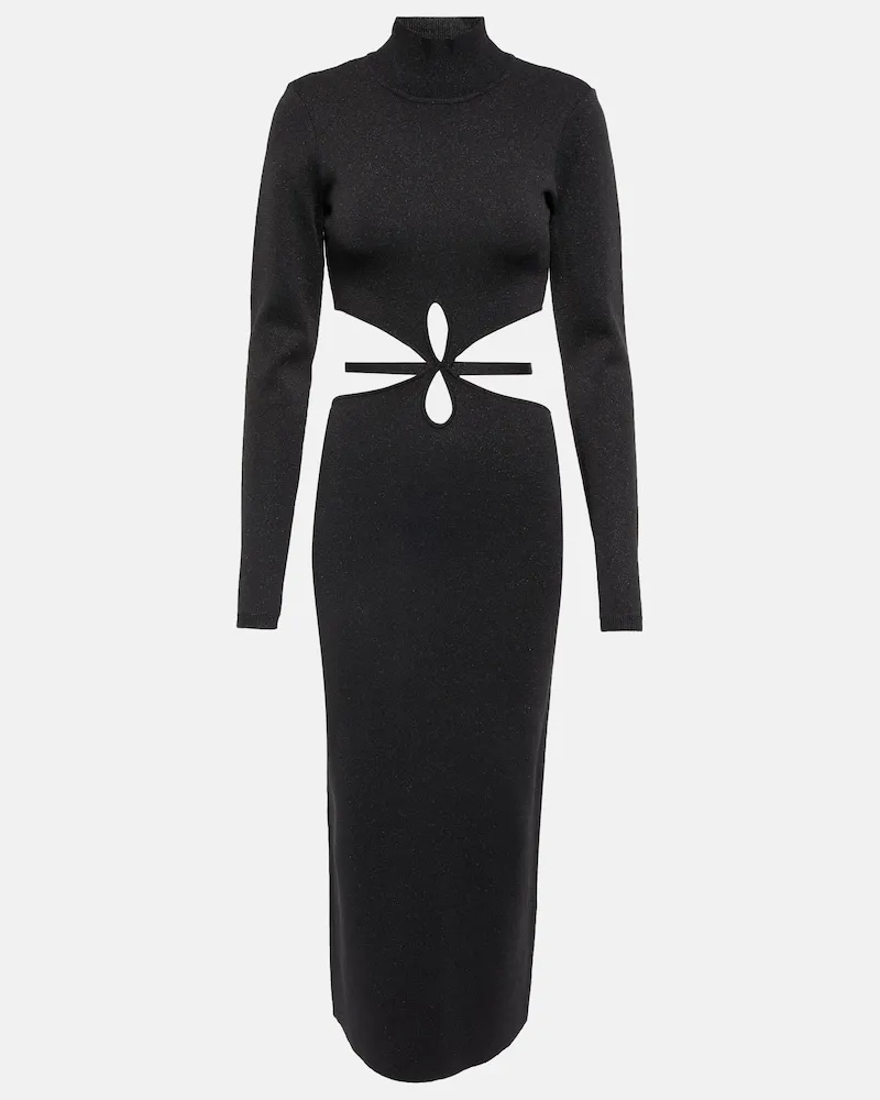 Rebecca Vallance Abito midi Brianna in maglia con cut-out Nero